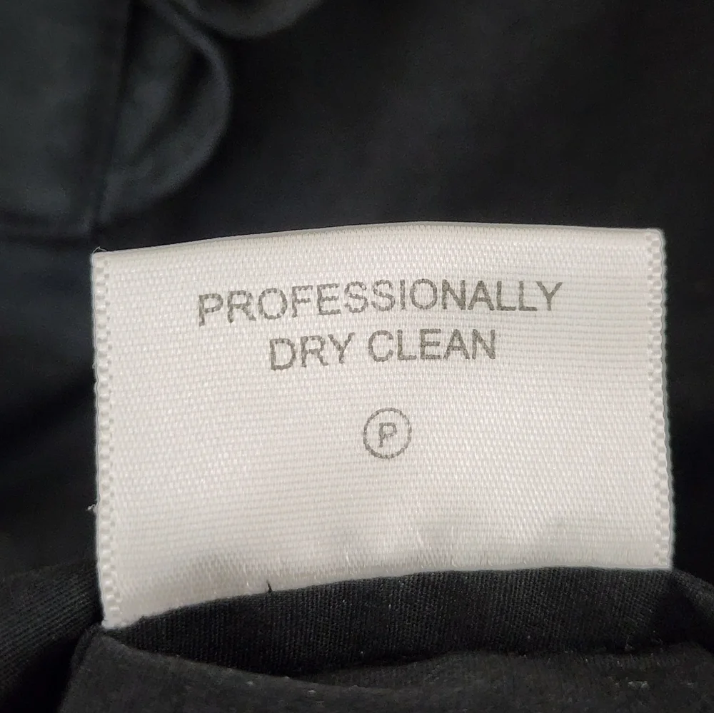 TORY BURCH black ruffle, button up blouse, size 6
